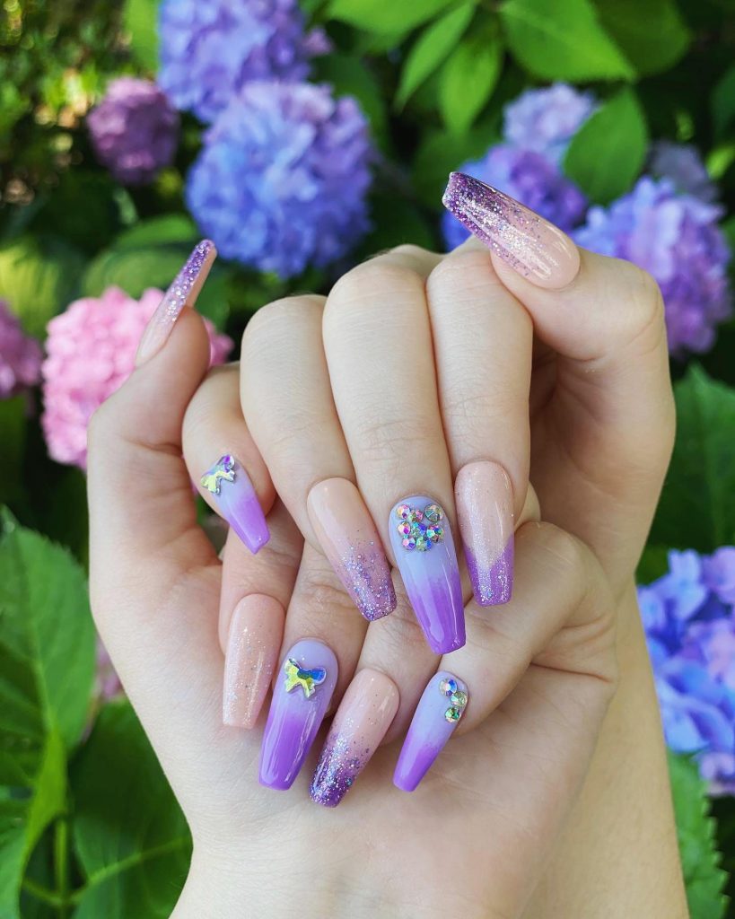 00011 Purple Ombre Nails