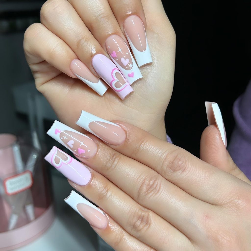 00014 Pink Coffin Nails