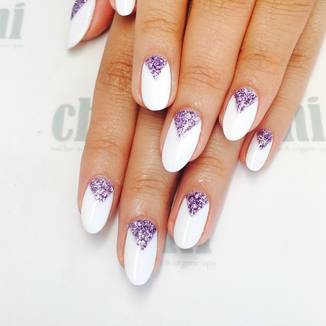 00016 Milky White Nails with Designs