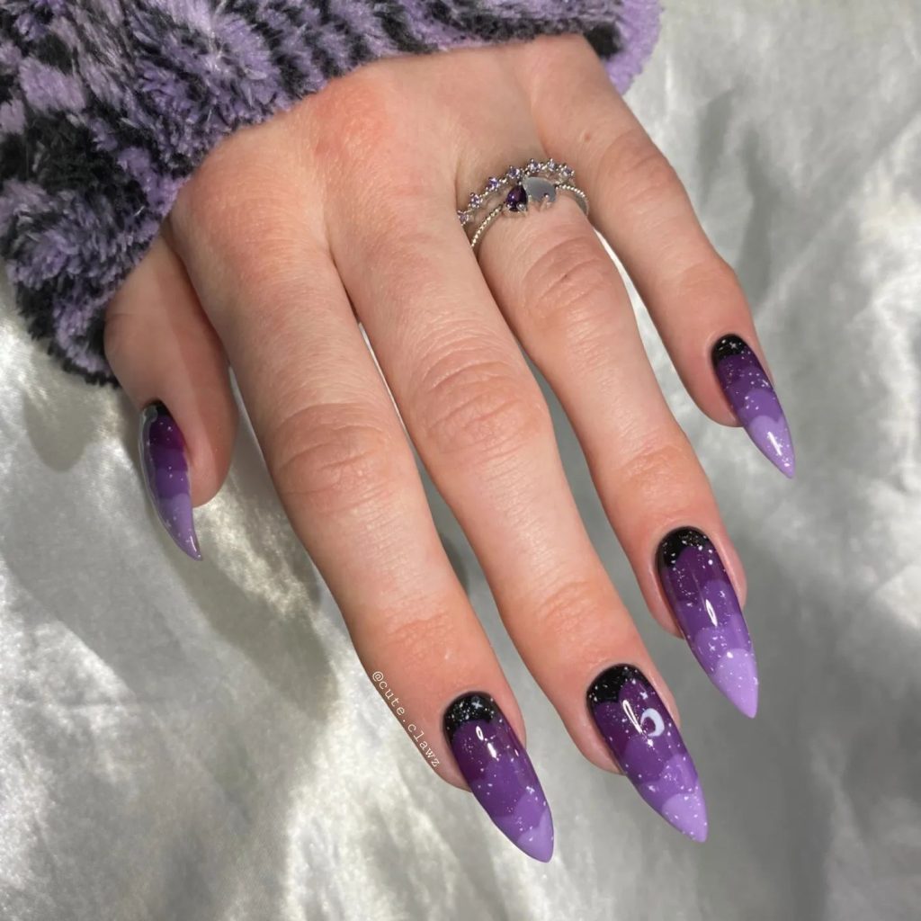 00017 Purple Ombre Nails