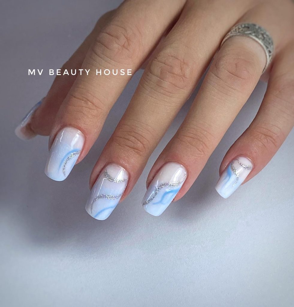 00018 Milky Blue Nails