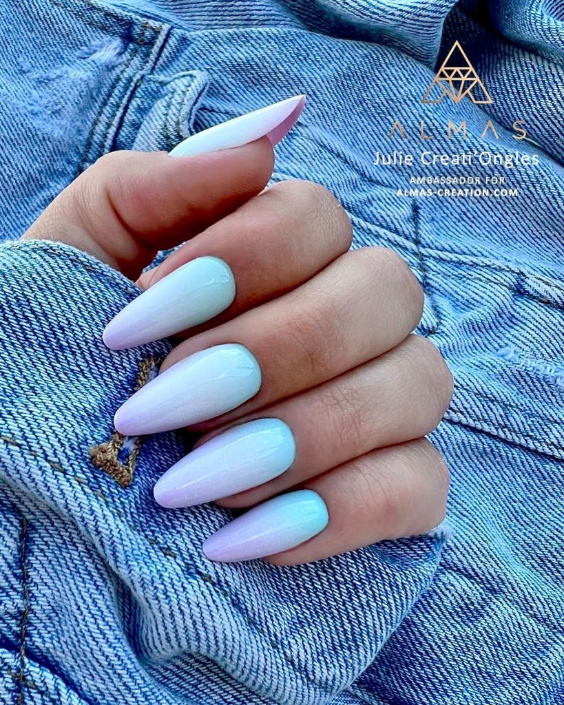 00020 Milky Blue Nails