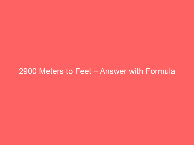 2900 meters to feet answer with formula 15379