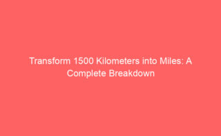 Understanding How 0.8 Kilometers Translates to Miles