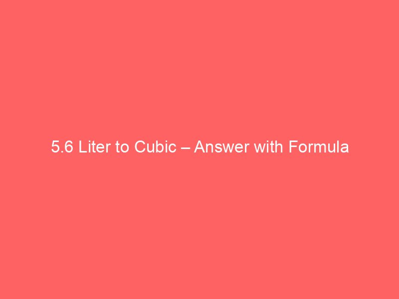 5 Meters to Ft – Answer with Formula