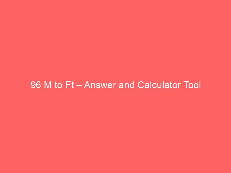 1 Metre to Inches – Answer with Formula