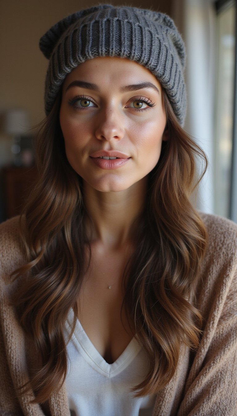 Face-Framing Layers That Peek Out Nicely