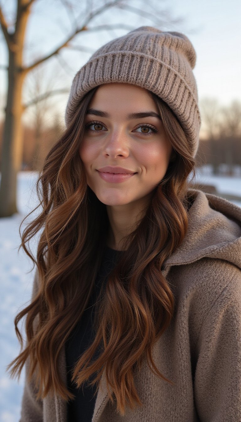 Textured Waves With Side Part For Hat Days