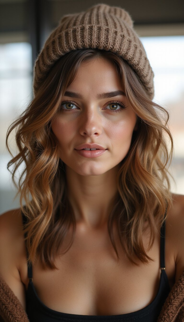 Tousled Shag Cut That Plays Nice With Hats