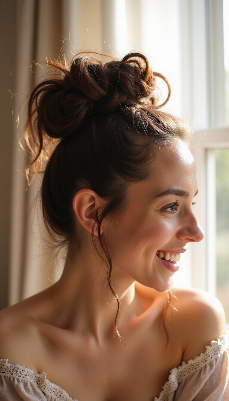 Voluminous Top Knot Using A Jumbo Claw Clip