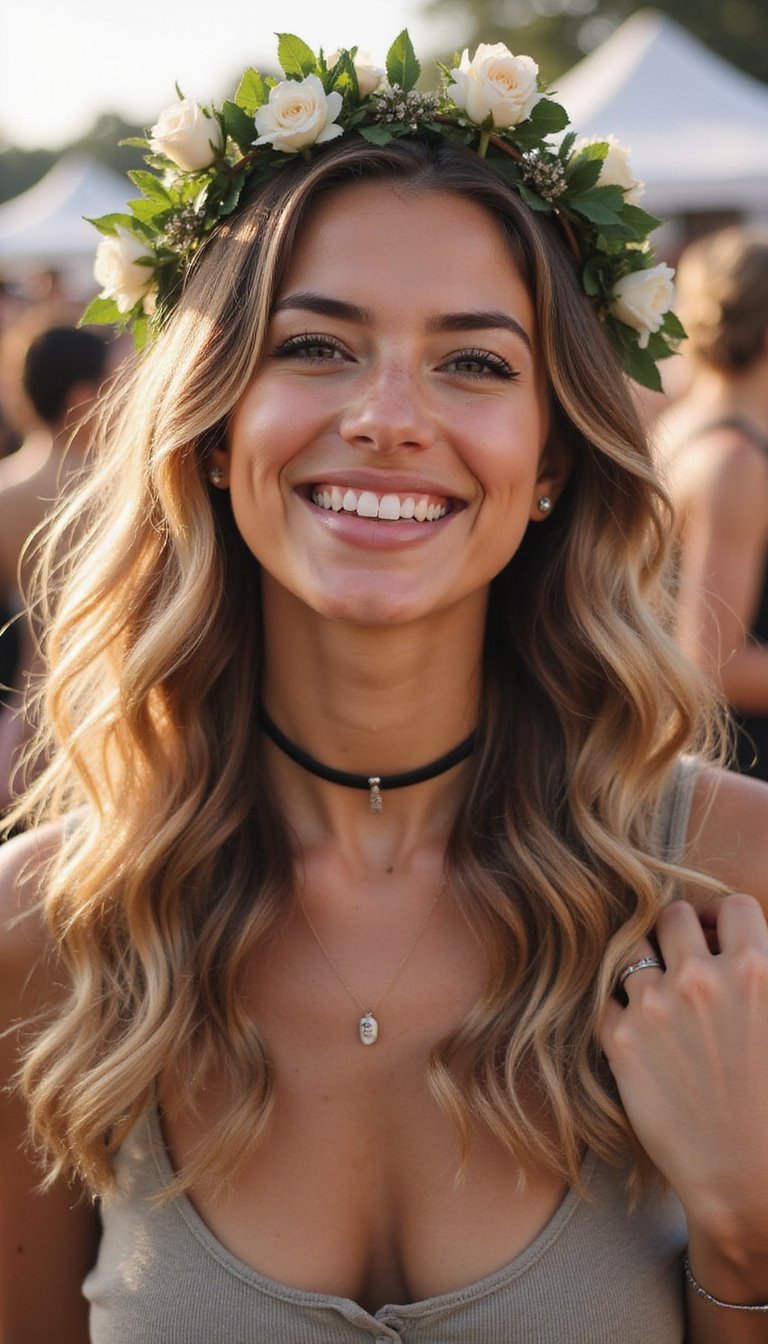 Flower Crown Braided Half-Up For Festival Vibes