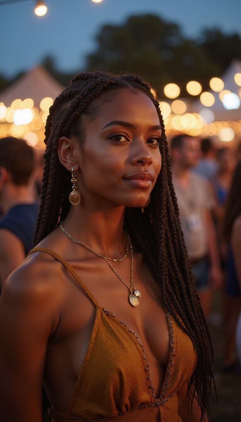 Wrapped Braids With Metallic Beads And Loose Ends