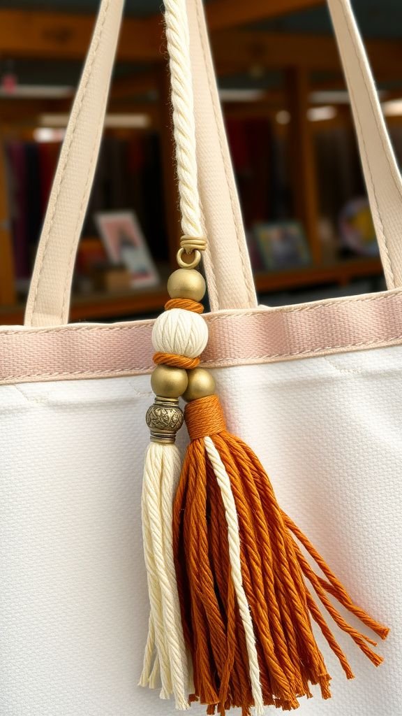 Boho bag charm for backpacks and totes