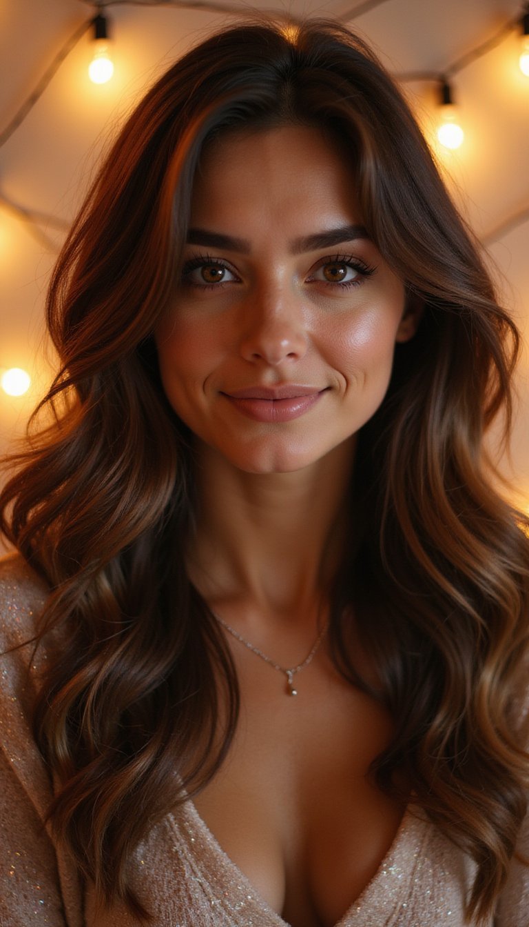 Iridescent Waves With Glittered Roots Finish