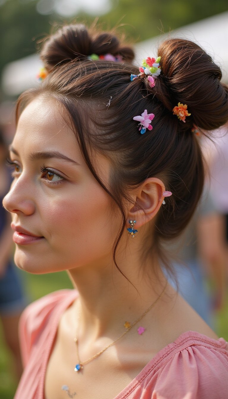 Mini Space Buns With Confetti And Clips