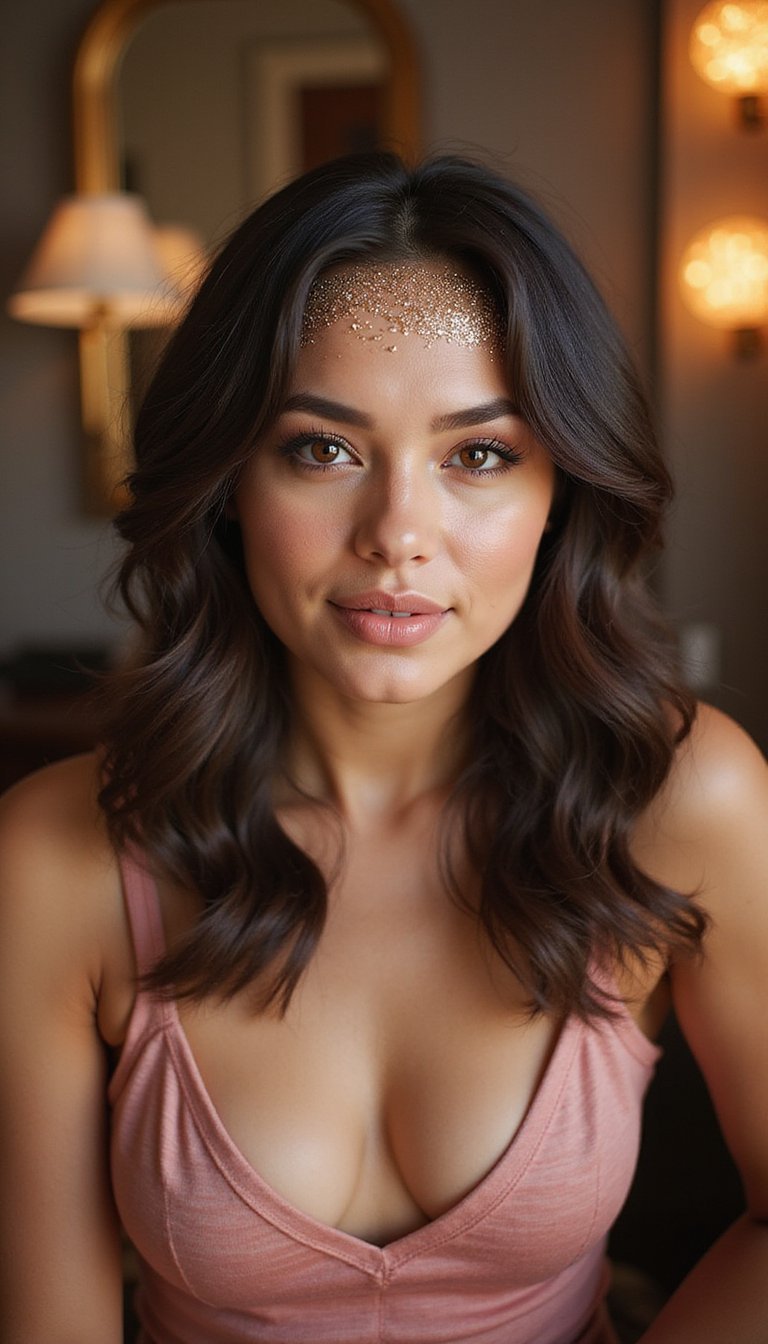 Sculpted Finger Waves With Glitter Lattice