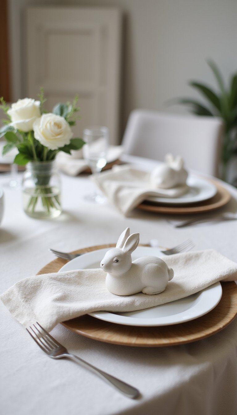 Bunny Napkin Rings made from Clay