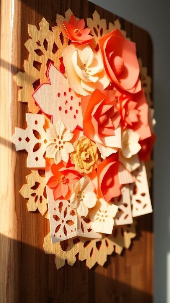 Layered silhouettes for a dimensional wall display