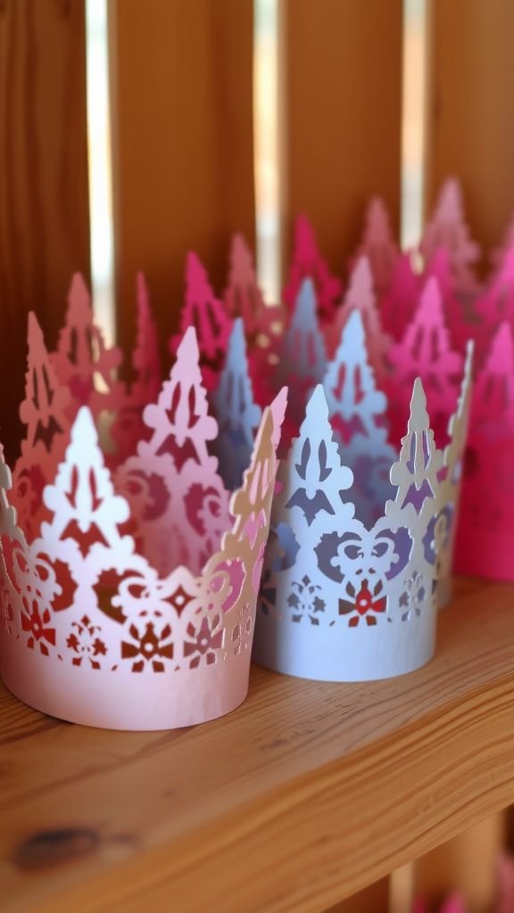 Papel picado crowns for playful wearable accents