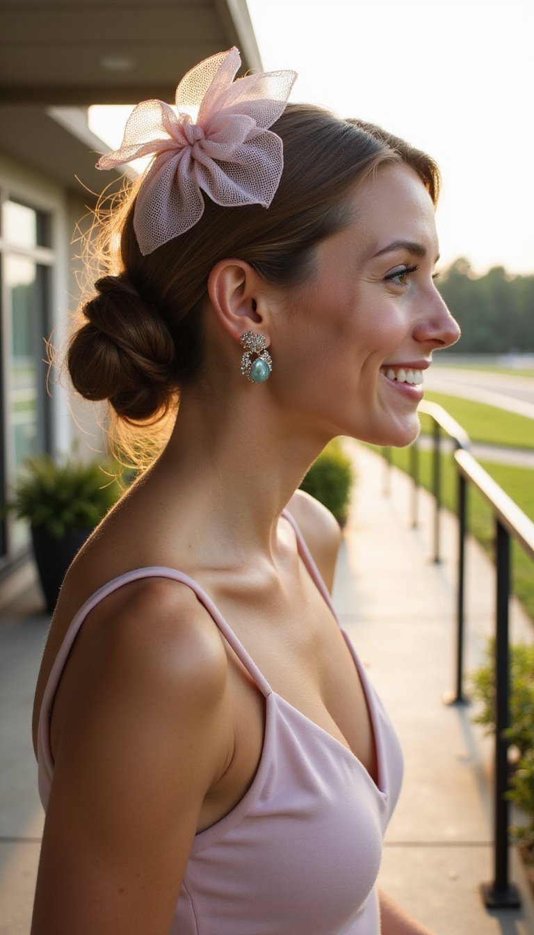 Textured Low Ponytail With Hidden Pins