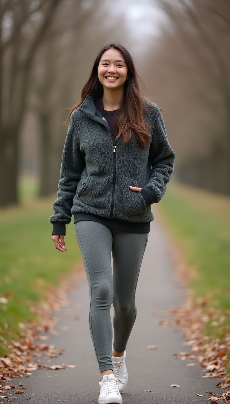 Fleece-Lined Zip-Up and Leggings