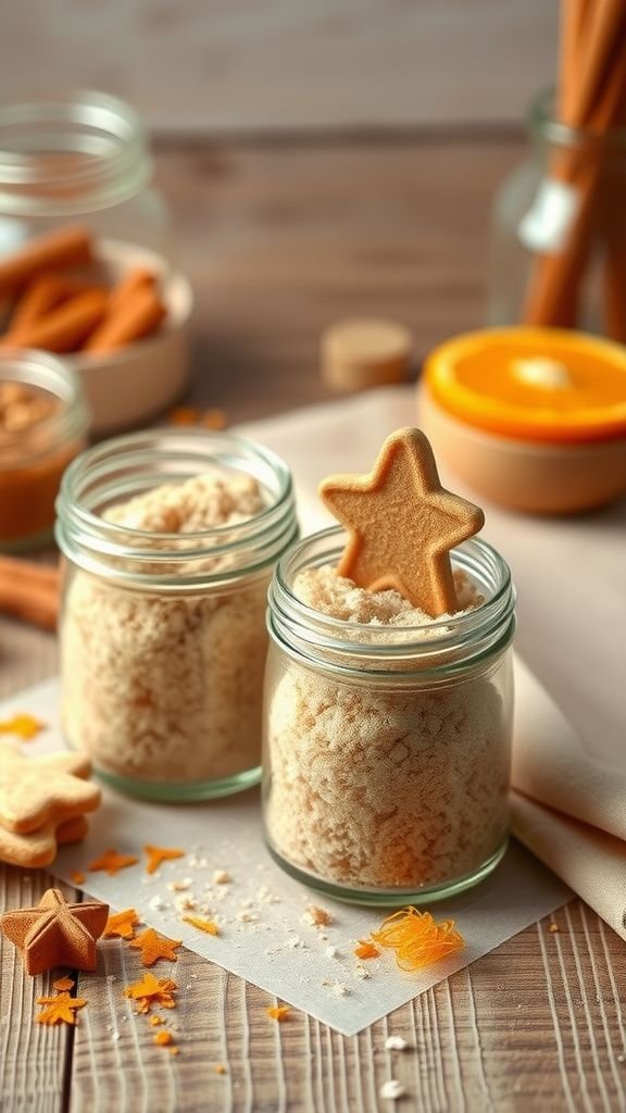 Miniature cookie cutters with spiced sugar mix