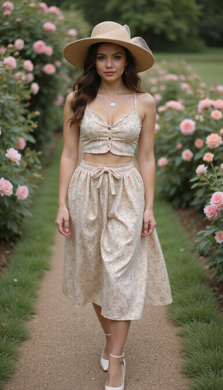 Coordinated Two-Piece Skirt Set