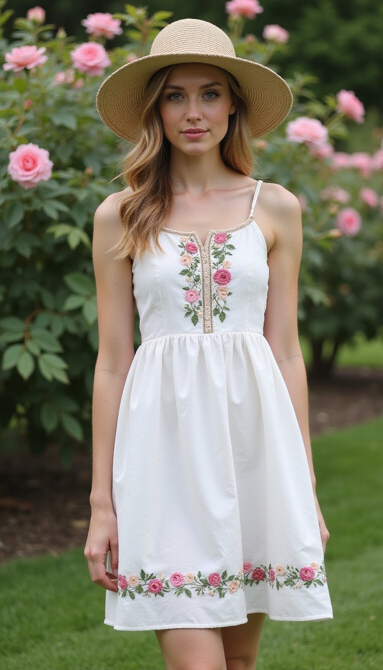 Embroidered Cotton Sundress Pairing