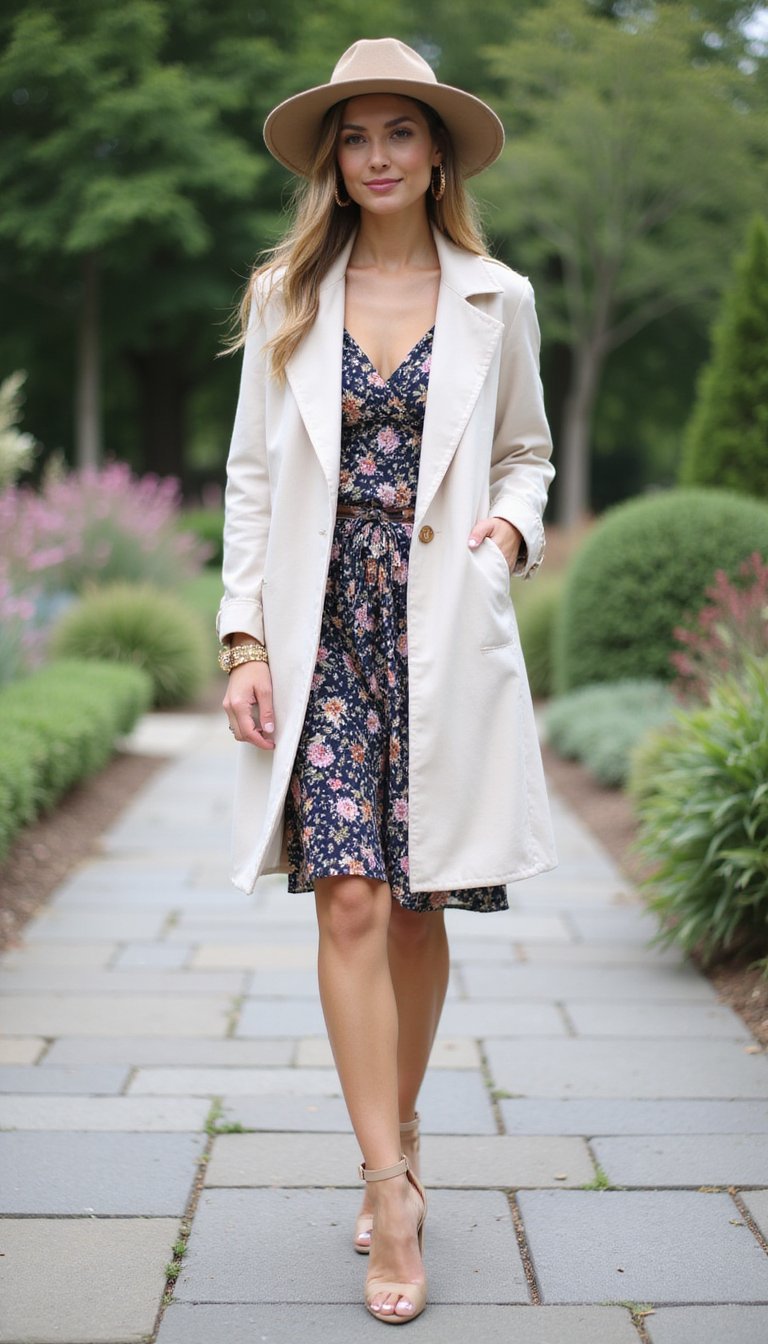 Lightweight Trench over Sundress