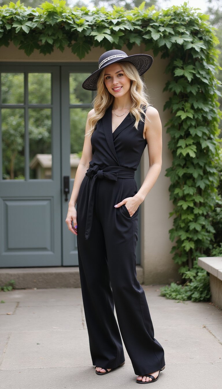 Seamless Jumpsuit with Fascinator