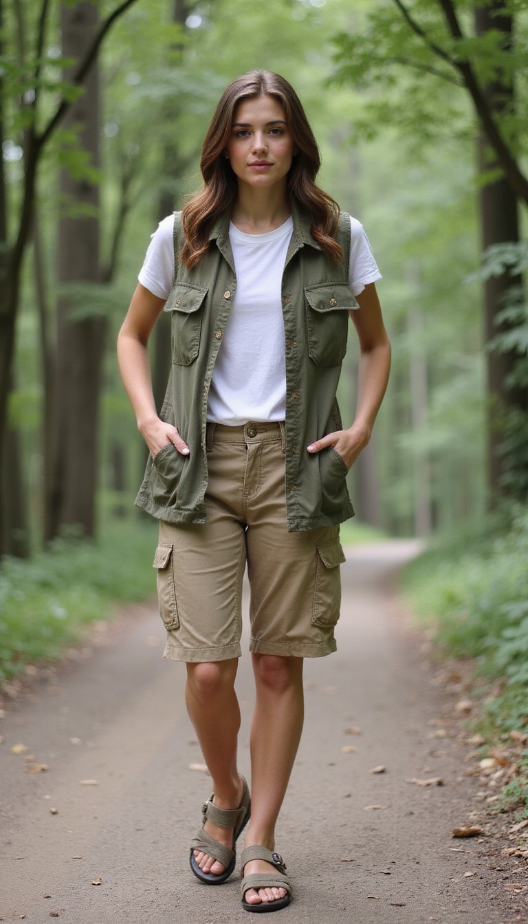 Utility Vest with Cargo Shorts