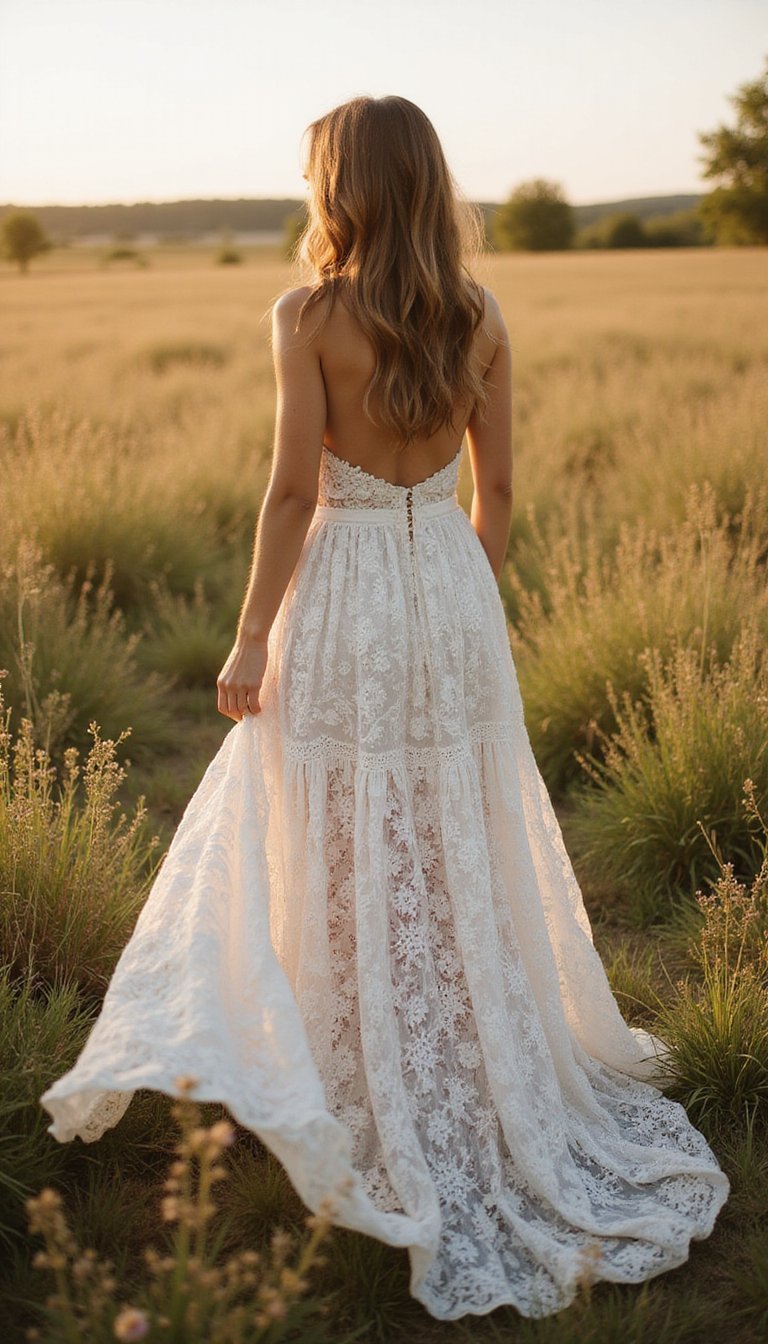 Boho Lace Maxi Gown