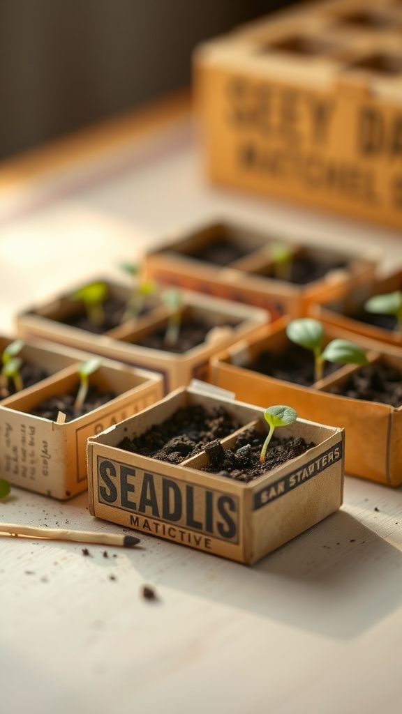 Matchbox starters for the tiniest seedlings