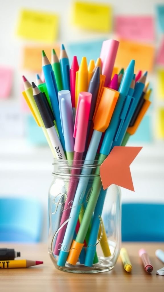 Classroom supply bouquet that's playful and practical