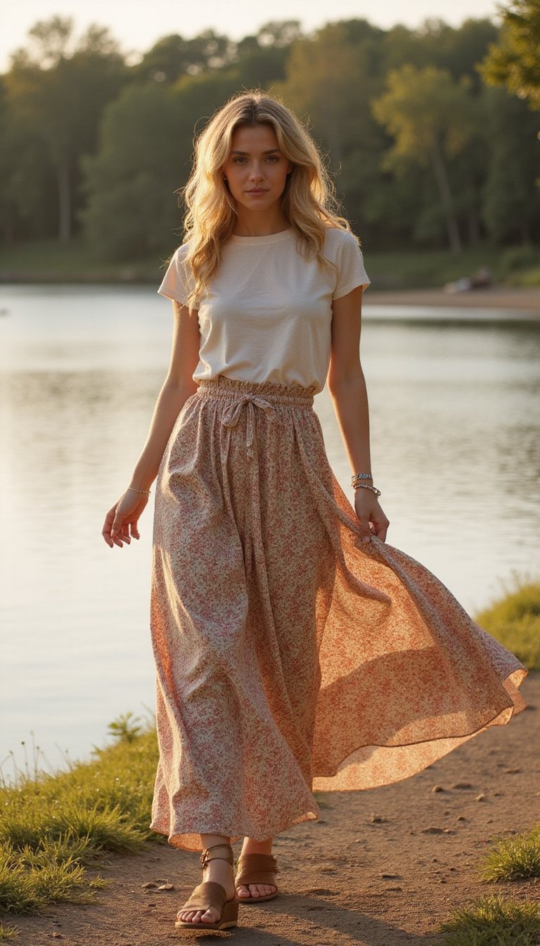 Curtain Maxi Skirt Remix