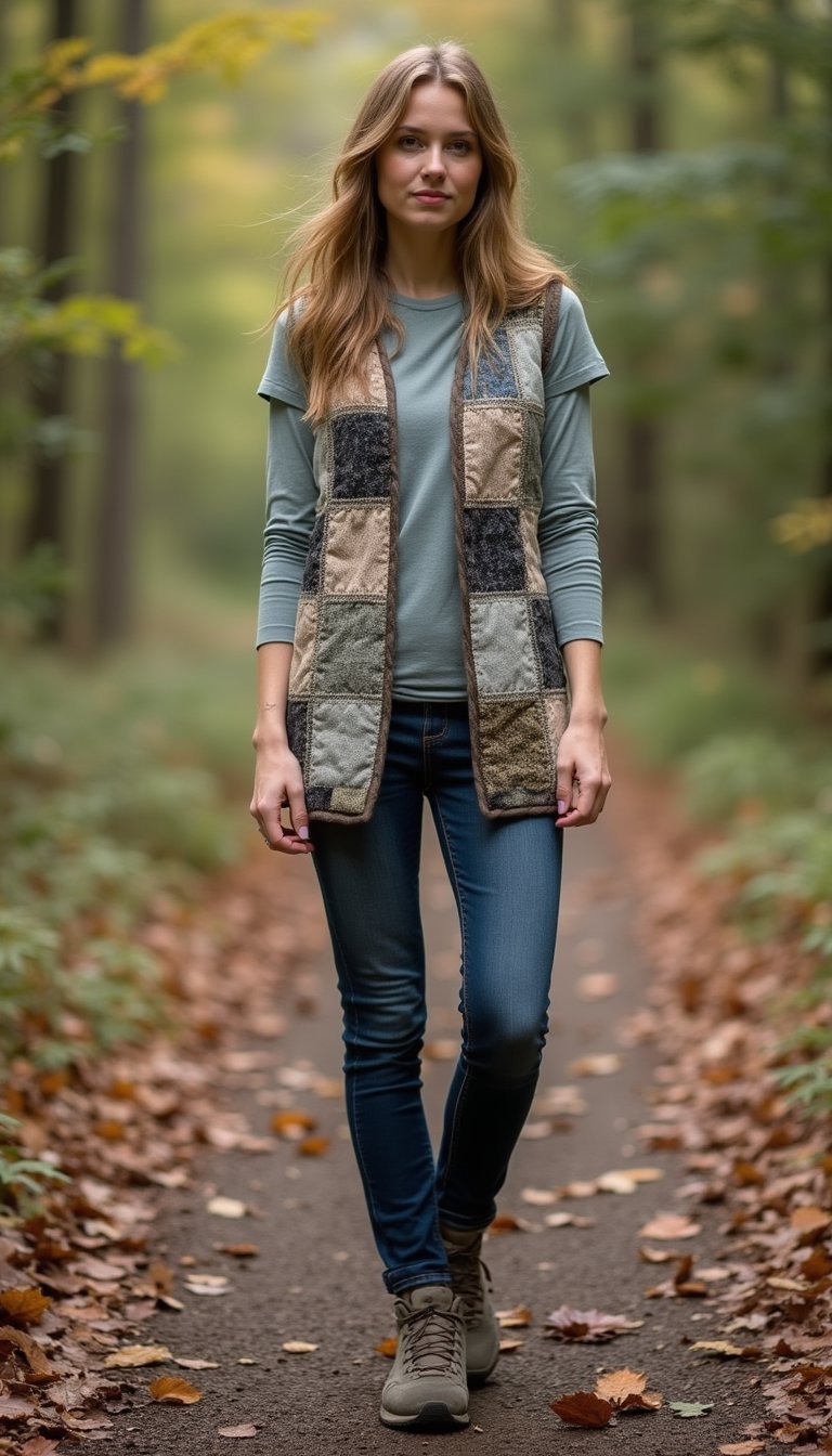 Quilted Vest from Shirt Scraps