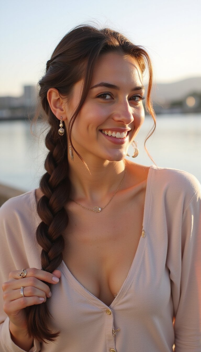 Fishtail Braid For Long Wind-Proof Wear