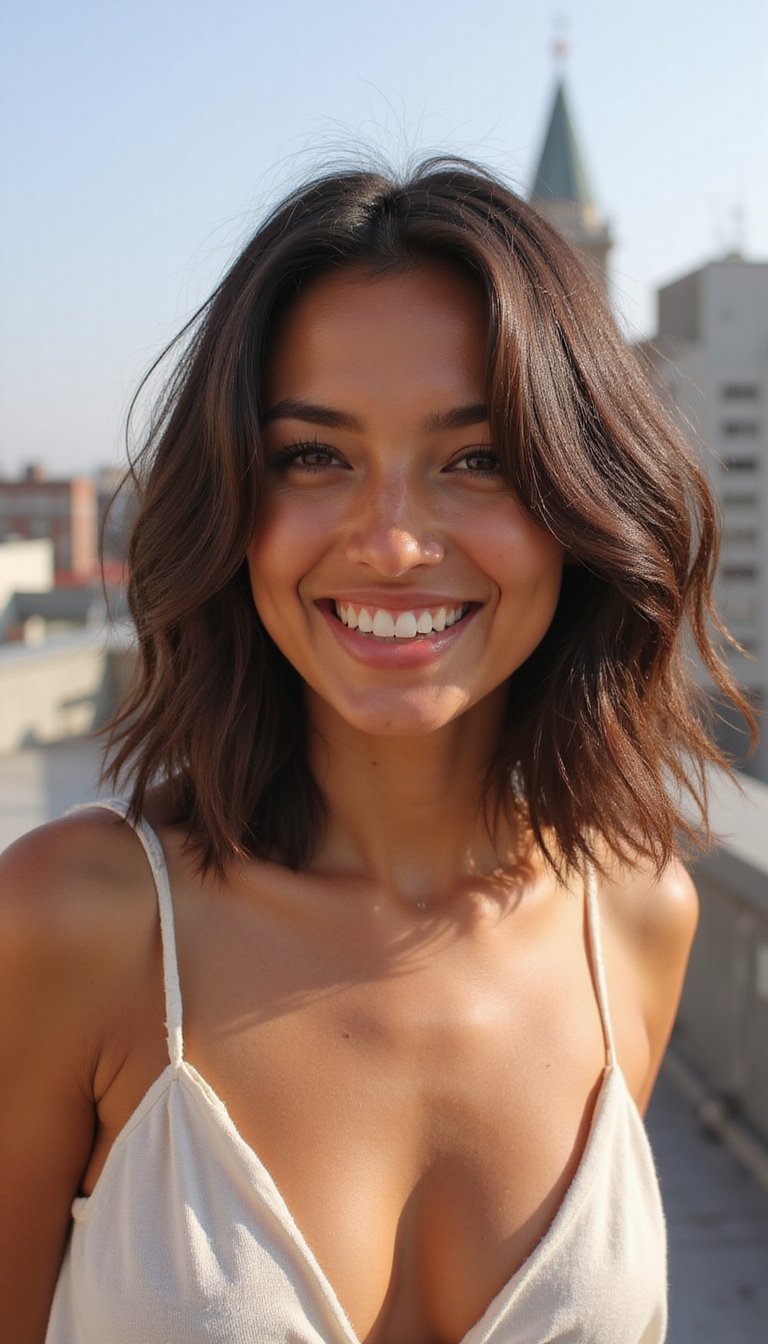 Textured Bob With Sea Spray For Short Hair