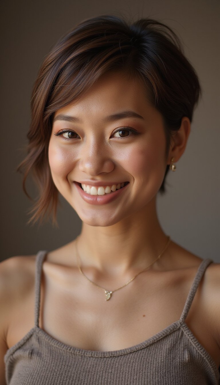 Bold Pixie Cut With Soft Side Sweep