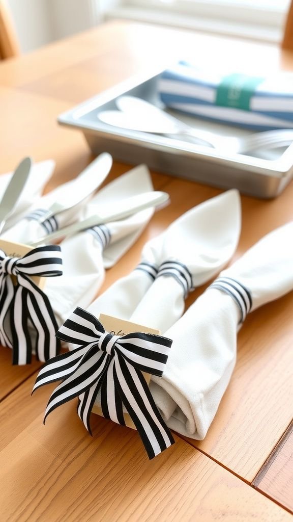 Referee stripe utensil holders for contrast