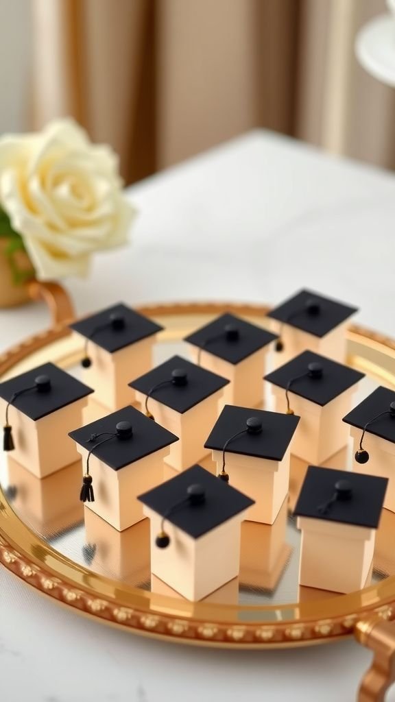 Mini gift boxes shaped like mortarboards
