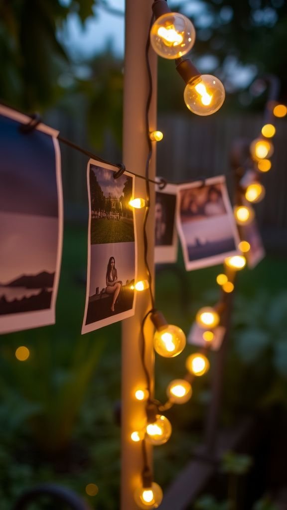 String photo lights for a cozy evening display