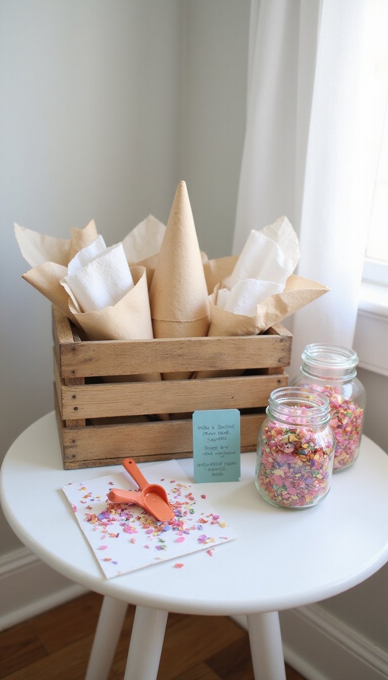 Confetti Station With Reusable Cones