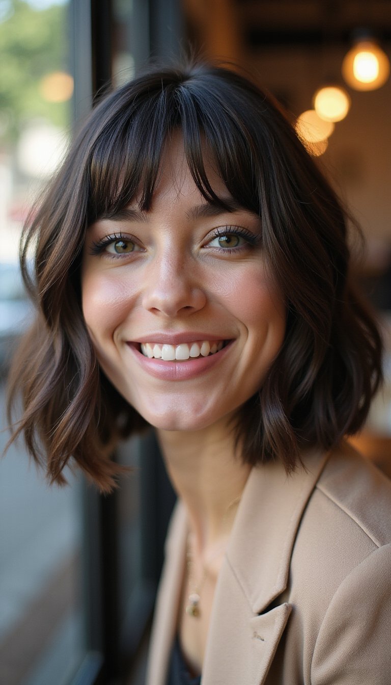 Textured Bob With Scattered Clover Pins