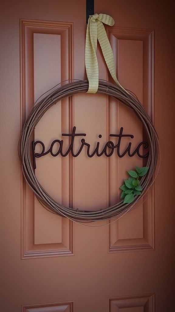 Wire word wreath spelling out a heartfelt message