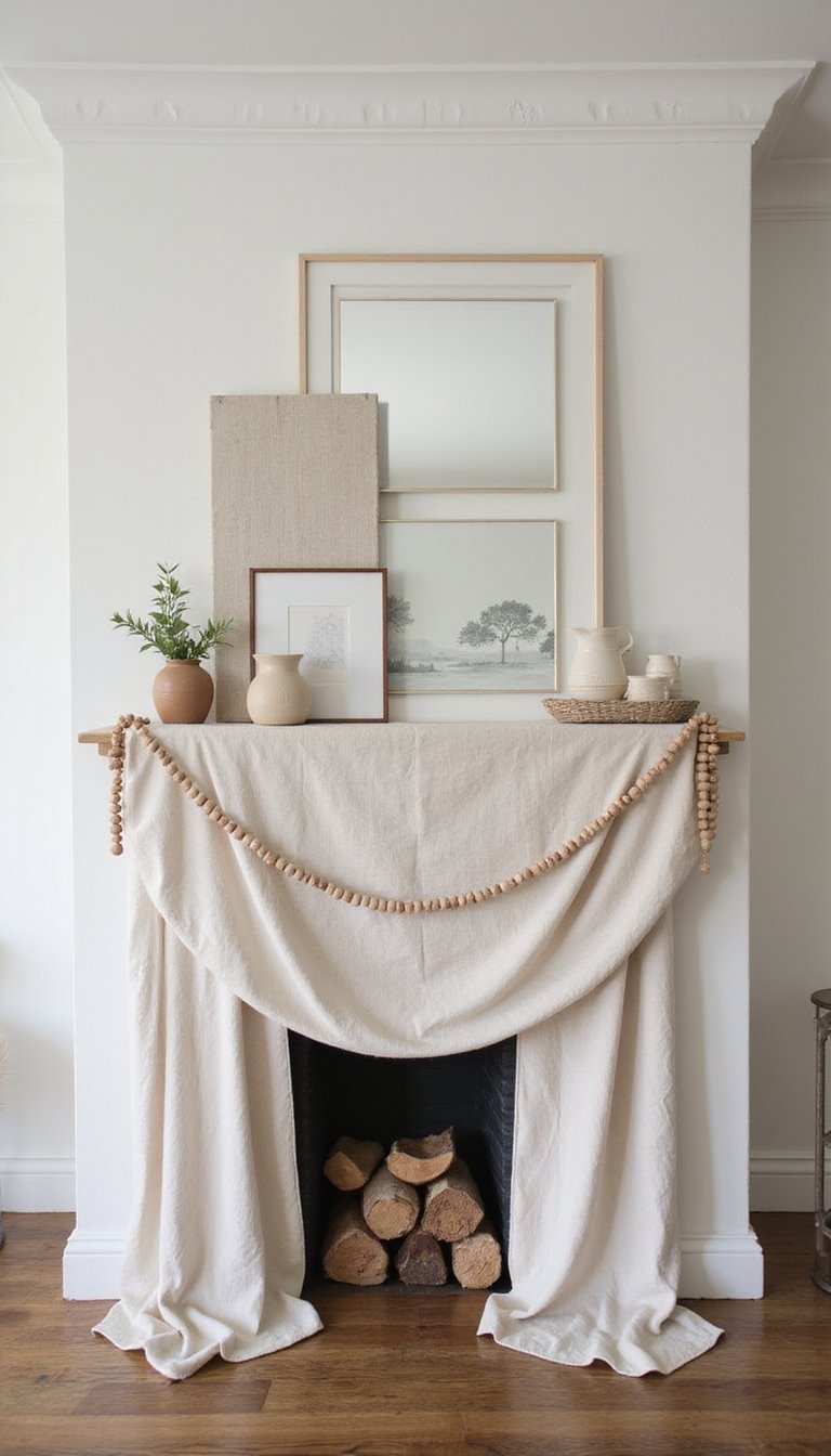 Linen runner and soft textural layers