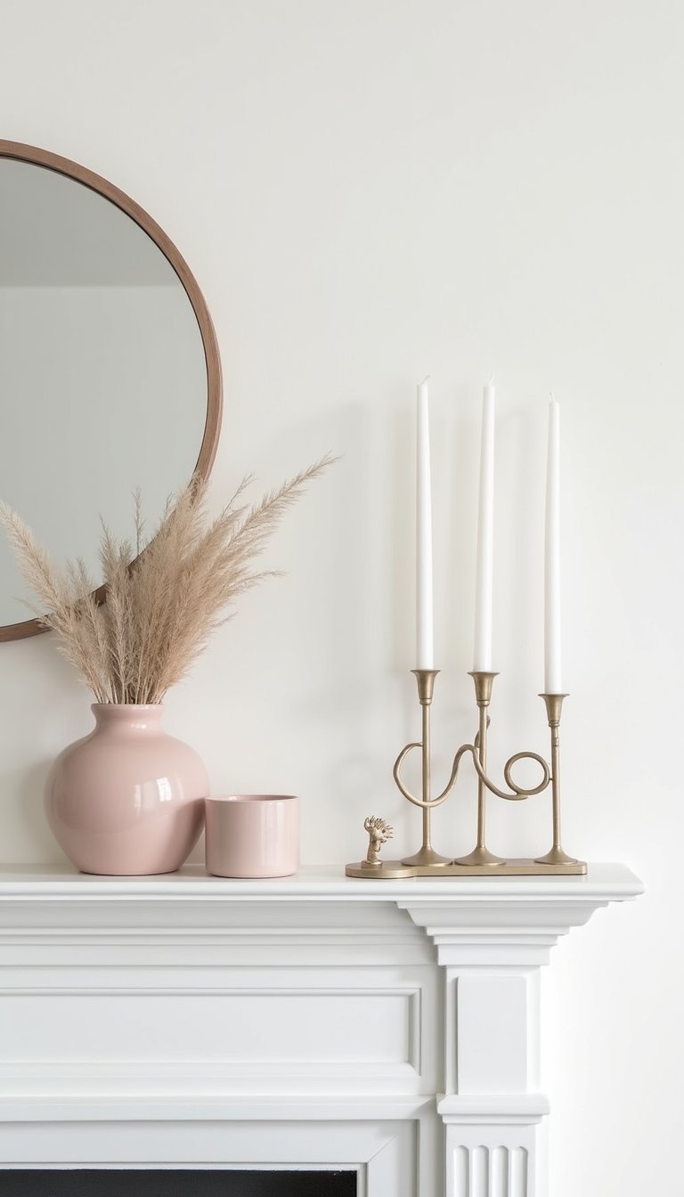 Minimal monochrome with a blush accent