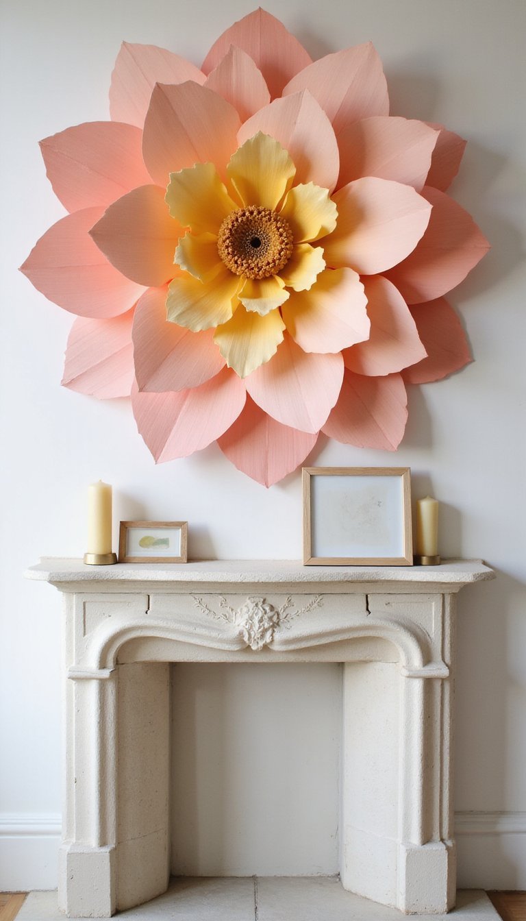 Paper flower backdrop for a whimsical statement