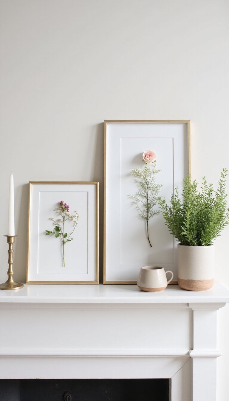 Pressed botanical frames for a delicate touch