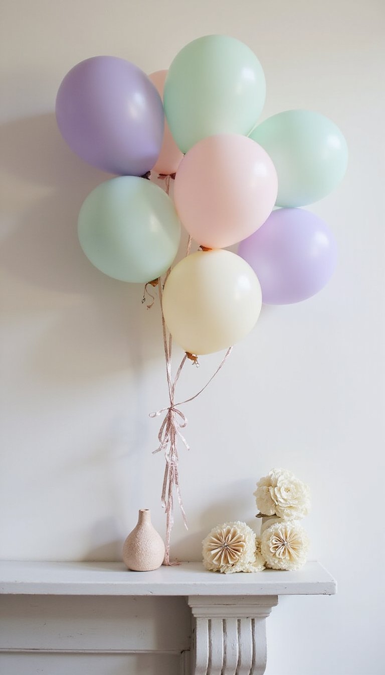 Balloon Cluster in Subtle Powdered Colors